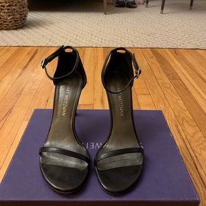 Stuart Weitzman nudistsong black calf 8.5